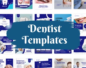 Dental Clinic Social Media Templates, Dental Clinic Instagram Templates, Dental Clinic Canva Templates, Dental Clinic Facebook Templates