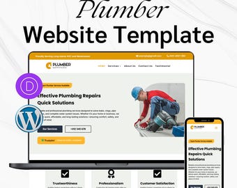 Plumber Website Template – Divi WordPress Theme for Plumbing, Drainage & Repair Services