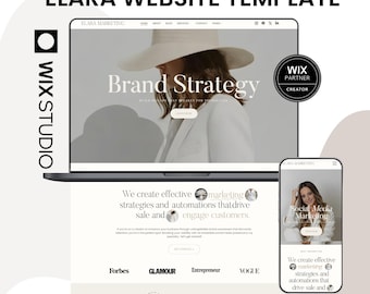Feminine Wix Studio Website Template | Personal Brand, Coach, Creative & Service Business Website