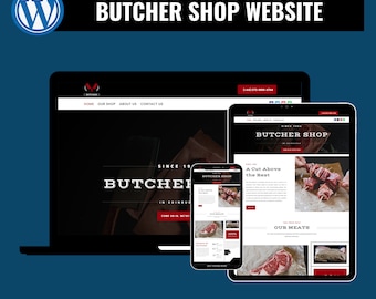 Modello di sito web per macelleria per WordPress: tema Divi con configurazione rapida (download digitale)