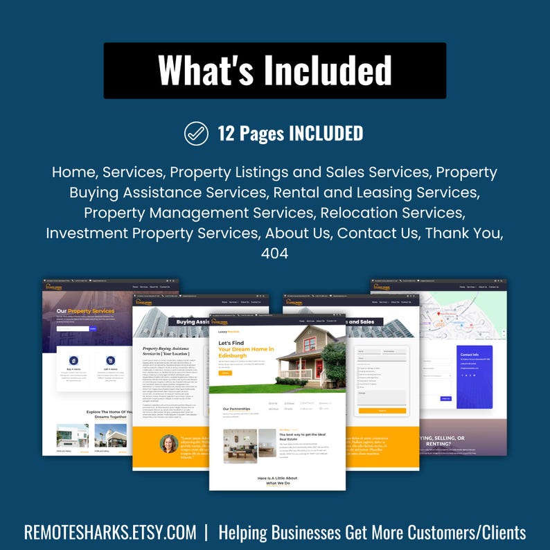 real estate website template