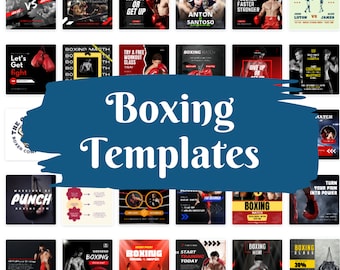 Boxing Coach Social Media Templates, Boxing Coach Instagram Templates, Boxing Coach Canva Templates, Boxing Coach Facebook Templates