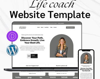 Life Coach Website Template - Divi WordPress Theme for Personal Development, Mindset Coaching & Consulting Services