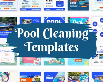 Pool Cleaning Social Media Templates – 40 Canva Posts for Pool Service & Maintenance Companies