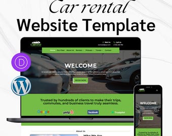 Car Rental Website Template – Divi WordPress Theme for Vehicle Hire, Fleet Booking & Transport Services