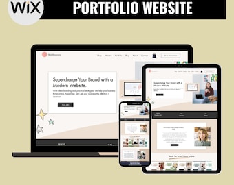 Freelancer Portfolio WIX Website Template – Design, Branding, Marketing & Consulting Services