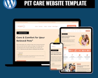 WordPress-tema för husdjursvård – Divi-webbplatsmall för grooming, veterinär- och djurvård