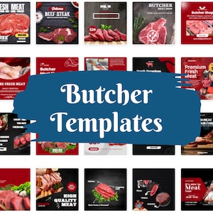 Butcher Shop Social Media Templates