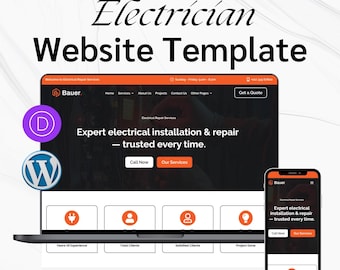 Electrician Website Template – Divi WordPress Theme for Electrical Services & Contractors