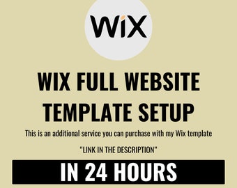 WIX Website Template Setup Service – Full Template Customization & Expert Support (24 Hours Delivery)