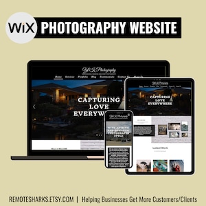 WIX Template, Photographer Website Template, Photography Website Theme, Wedding Photographer Template, Photographer WIX Portfolio Website