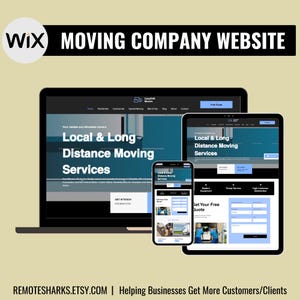 Moving Company Website Design, Moving Company Website Template, Moving Company Website Theme, Moving Company WIX Website, Landing Page