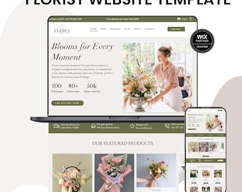 Florist WIX Template – Website Design for Florists, Flower Shops & Floral Design Services