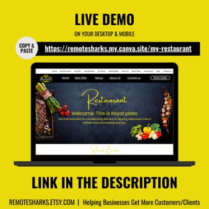 Restaurant Website Design live demo