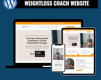 Tema WordPress per coach di perdita di peso: modello di sito web Divi per servizi di coaching per fitness, benessere e salute