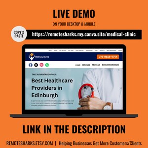 Healthcare Canva Website Template