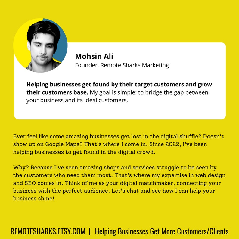 Mohsin Ali, Website Designer and SEO Expert