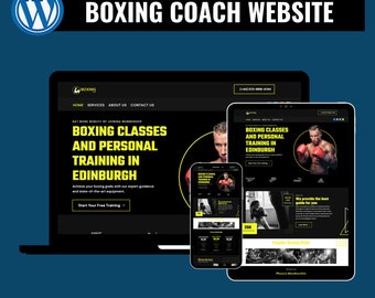 Boxing Gym and Coach Website Template – WordPress Divi Theme with Fast Setup (Digital Download)