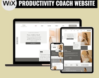 Modello di sito web WIX per Productivity Coach: progettazione di siti web professionali per la gestione del tempo, la concentrazione e il coaching per il successo
