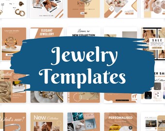 Jewelry Social Media Templates – 40 Canva Posts for Jewelers, Jewelry Brands & Accessory Businesses