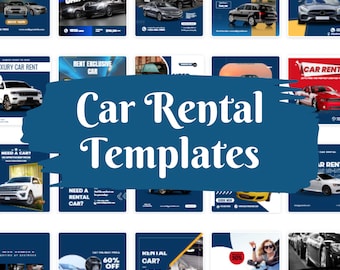 Car Rental Social Media Templates, Car Rental Instagram Templates, Car Rental Canva Templates, Car Rental Facebook Templates