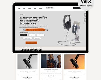 Podcast WIX Template – Website Design for Podcasters, Content Creators & Show Hosts