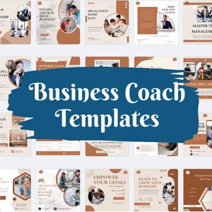 Business Coach Social Media Templates, Business Coach Instagram Templates, Business Coach Canva Templates, Business Coach Facebook Templates