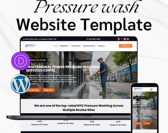 Pressure Washing Website Template – Divi WordPress Theme for Power Wash & Exterior Cleaning Services