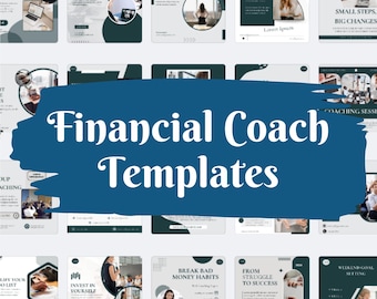 Financial Social Media Templates – Editable Canva Designs for Instagram & Facebook (1x1 Square, Digital Download)