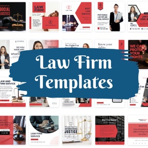 Law Firm Social Media Templates, Law Firm Instagram Templates, Law Firm Canva Templates, Law Firm Facebook Templates