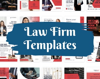 Law Firm Social Media Templates, Law Firm Instagram Templates, Law Firm Canva Templates, Law Firm Facebook Templates