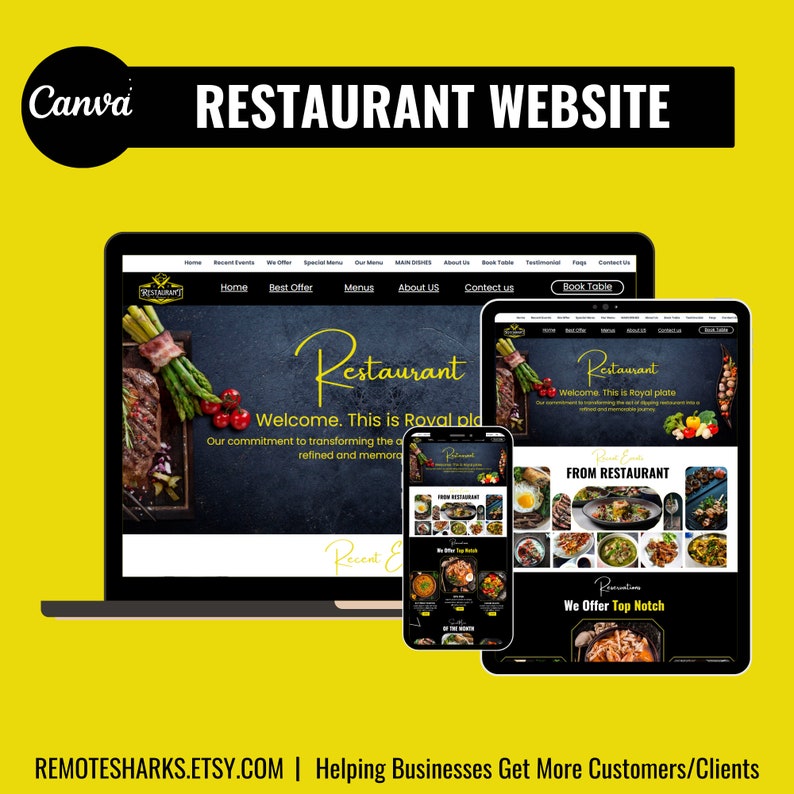 Restaurant Website Template,