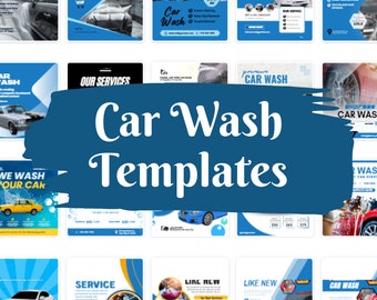 Car Wash Social Media Templates, Car Wash Instagram Templates, Car Wash Canva Templates, Car Wash Facebook Templates