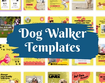 Dog Grooming Social Media Templates, Dog Grooming Instagram Templates, Dog Grooming Canva Templates, Dog Grooming Facebook Templates