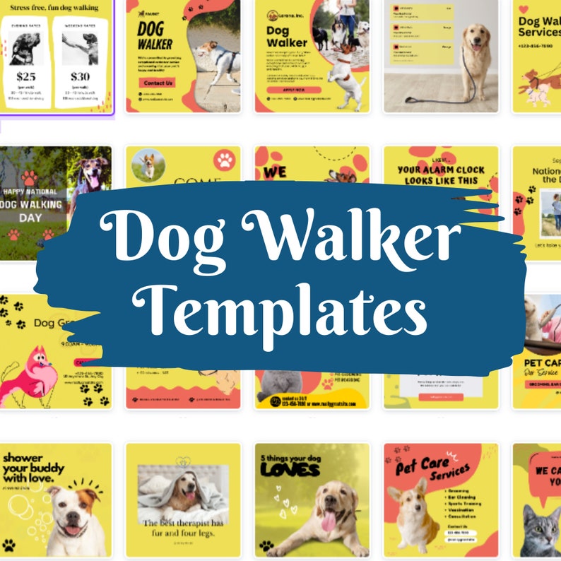 Dog Grooming Social Media Templates