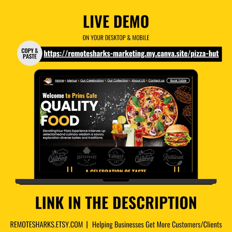 PIZZA WEBSITE TEMPLATE live demo