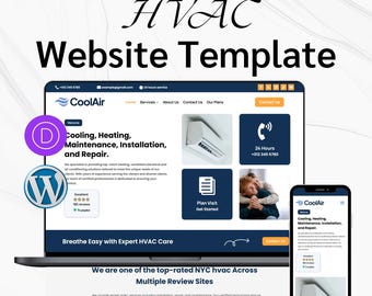 HVAC Website Template – Divi WordPress Theme for Heating, Cooling & AC Repair Services