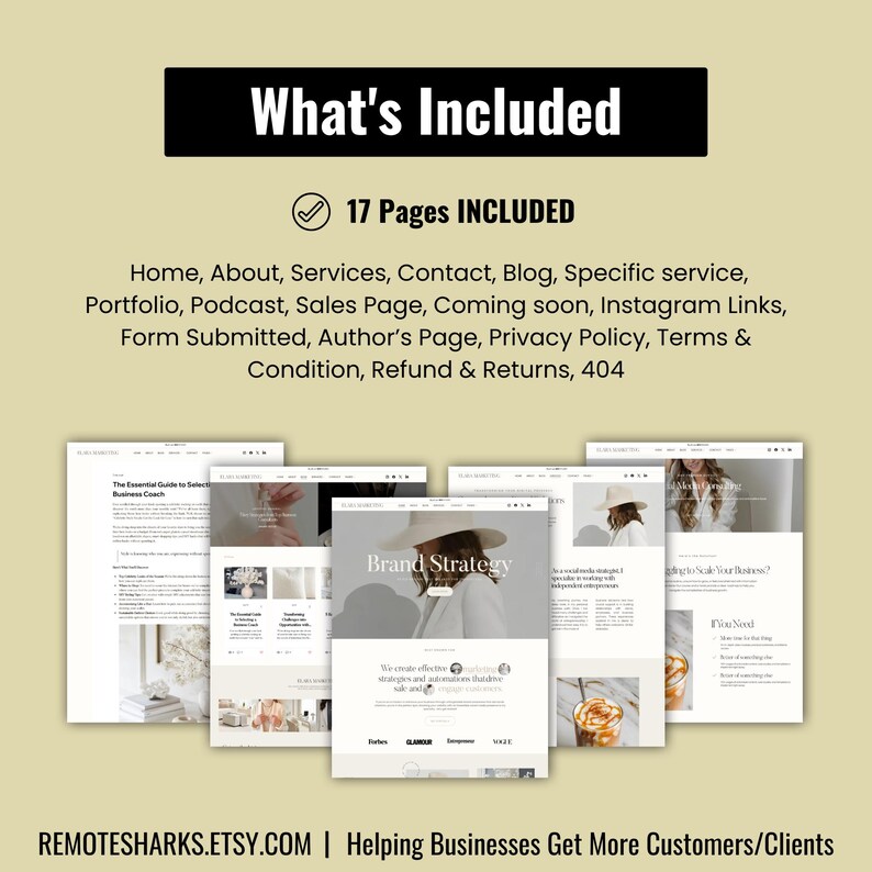 personal brand website template