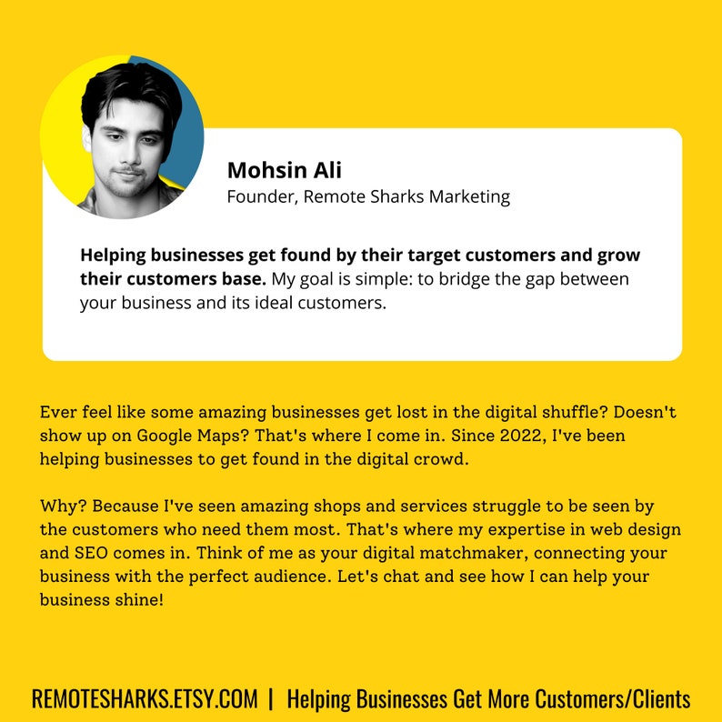 Mohsin Ali, Website Designer and SEO Expert