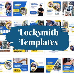 Locksmith Social Media Templates, Locksmith Instagram Templates, Locksmith Canva Templates, Locksmith Facebook Templates, Locksmith Template