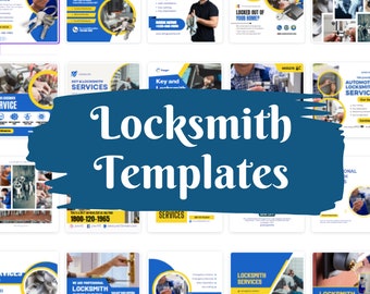 Locksmith Social Media Templates, Locksmith Instagram Templates, Locksmith Canva Templates, Locksmith Facebook Templates, Locksmith Template