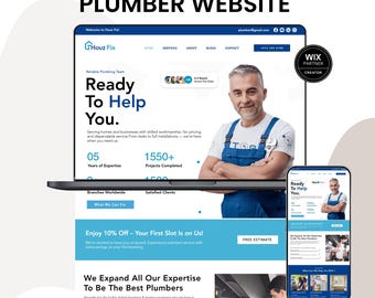 Plumber WIX Template – Website Design for Plumbers, Drainage & Repair Services