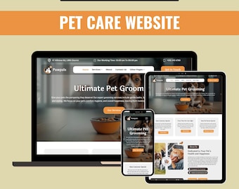 Pet Care Wix Studio Website Template | Pet Sitting, Grooming, Dog Walking, Vet