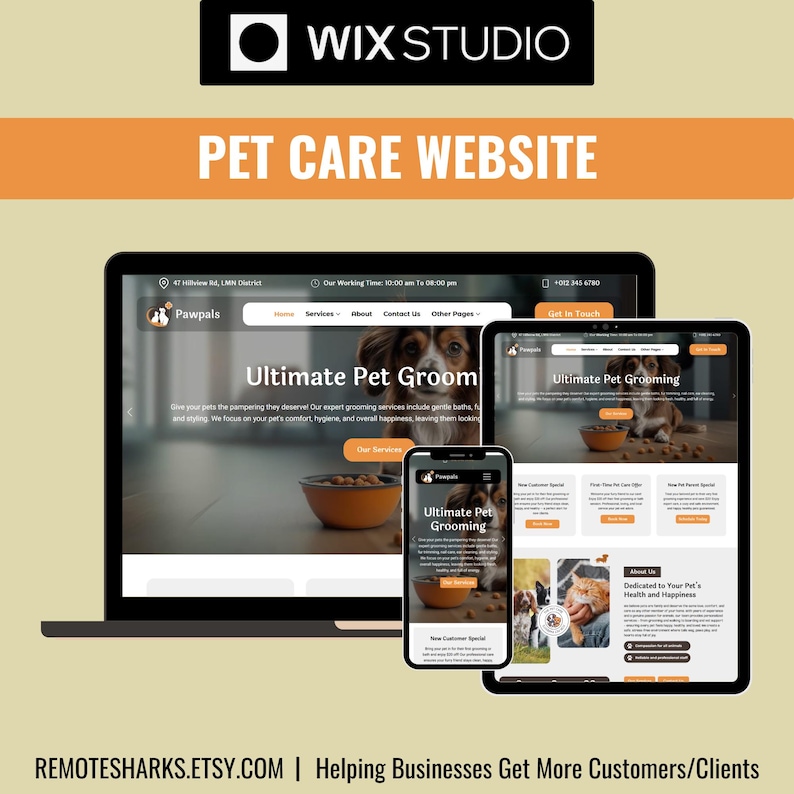 pet care website