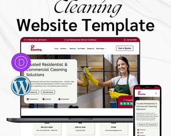 Cleaning Website Template – Divi WordPress Theme for Residential & Commercial Cleaning Services
