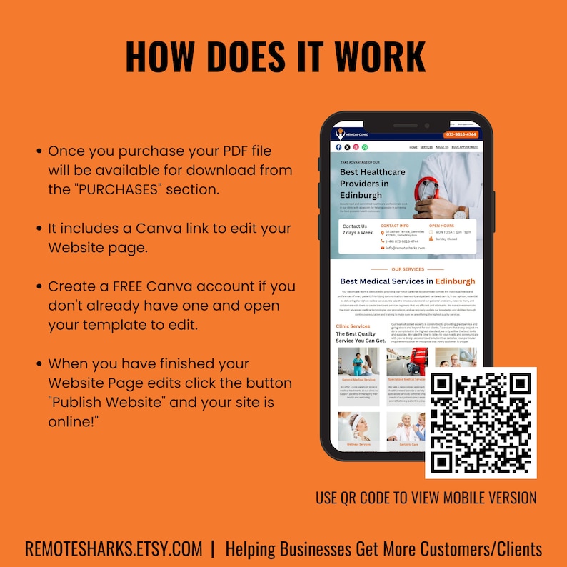 Medical Clinic Canva Website