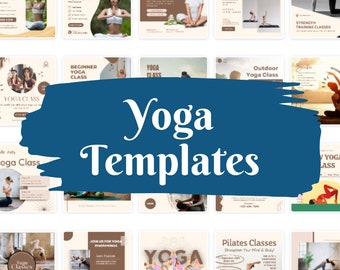 Yoga Social Media Templates, Yoga Social Media Post Templates, Yoga Instagram Templates, Yoga Canva Templates, Yoga Facebook Templates