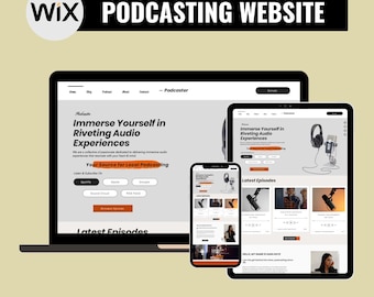 Podcast WIX Website Template – Modern Podcast Web Design for Shows, Hosts & Creators