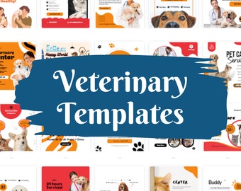 Modelli per social media veterinari: progetti Canva modificabili per Instagram e Facebook (quadrato 1x1, download digitale)