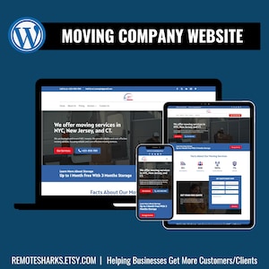 Moving Company Website Template, Moving Company Website Design, Moving Company Website Theme, WordPress Website, Ready to Launch in 24 Hours